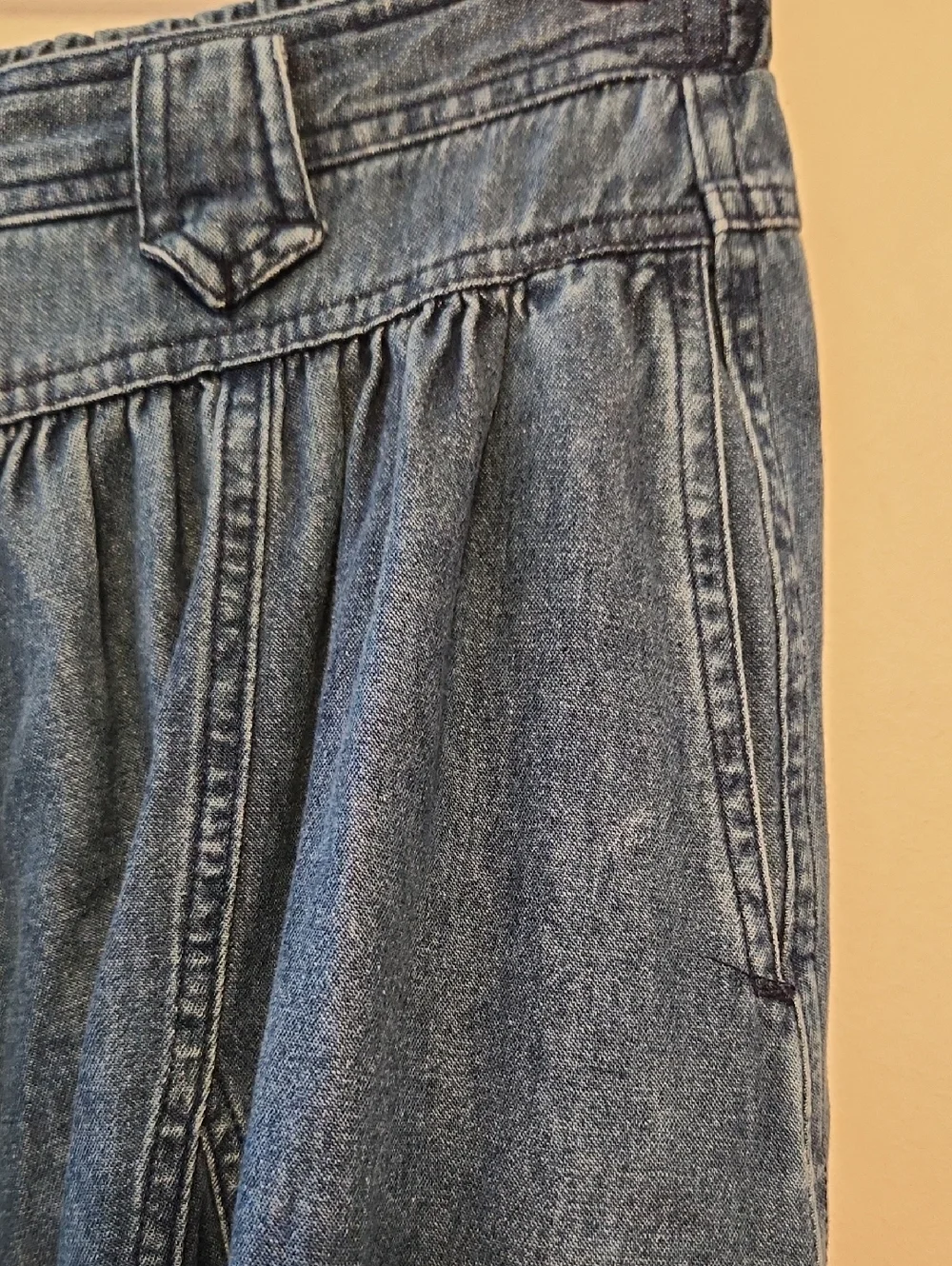 Chaus Sport Vintage Classic Button-Front Denim Skirt - Blue Midi/Maxi Size 8